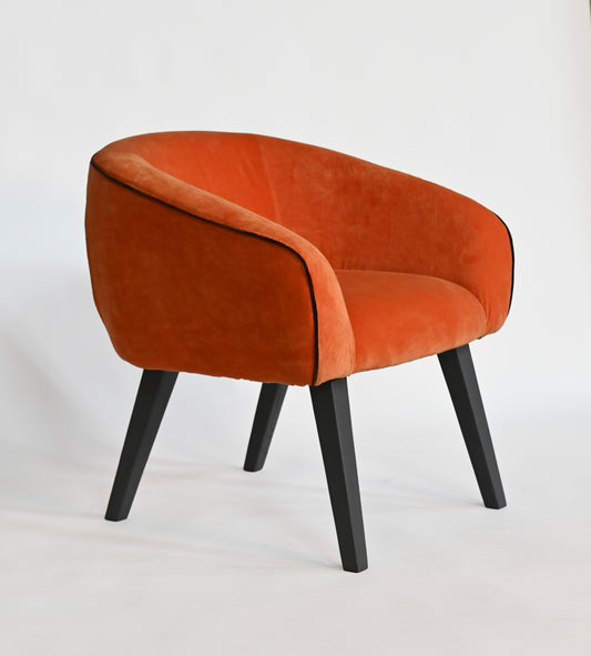 VELVET DINING CHAIR - ORANGE